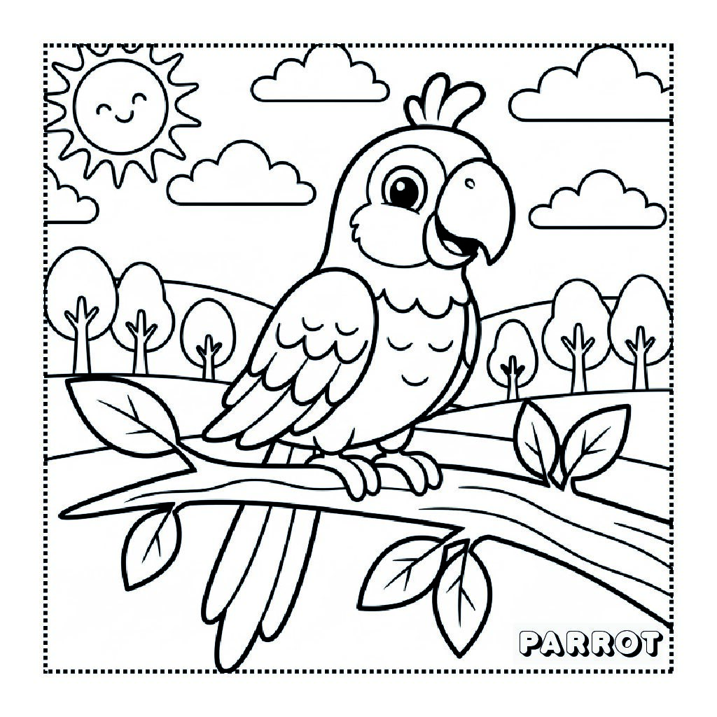 SketchPlay Kids Coloring Book Bird theme (Ages 4–12) – 28 Creative Designs | 8 x 8 in | JoyMakers Studio: Amazon.in: Books - Image 2
