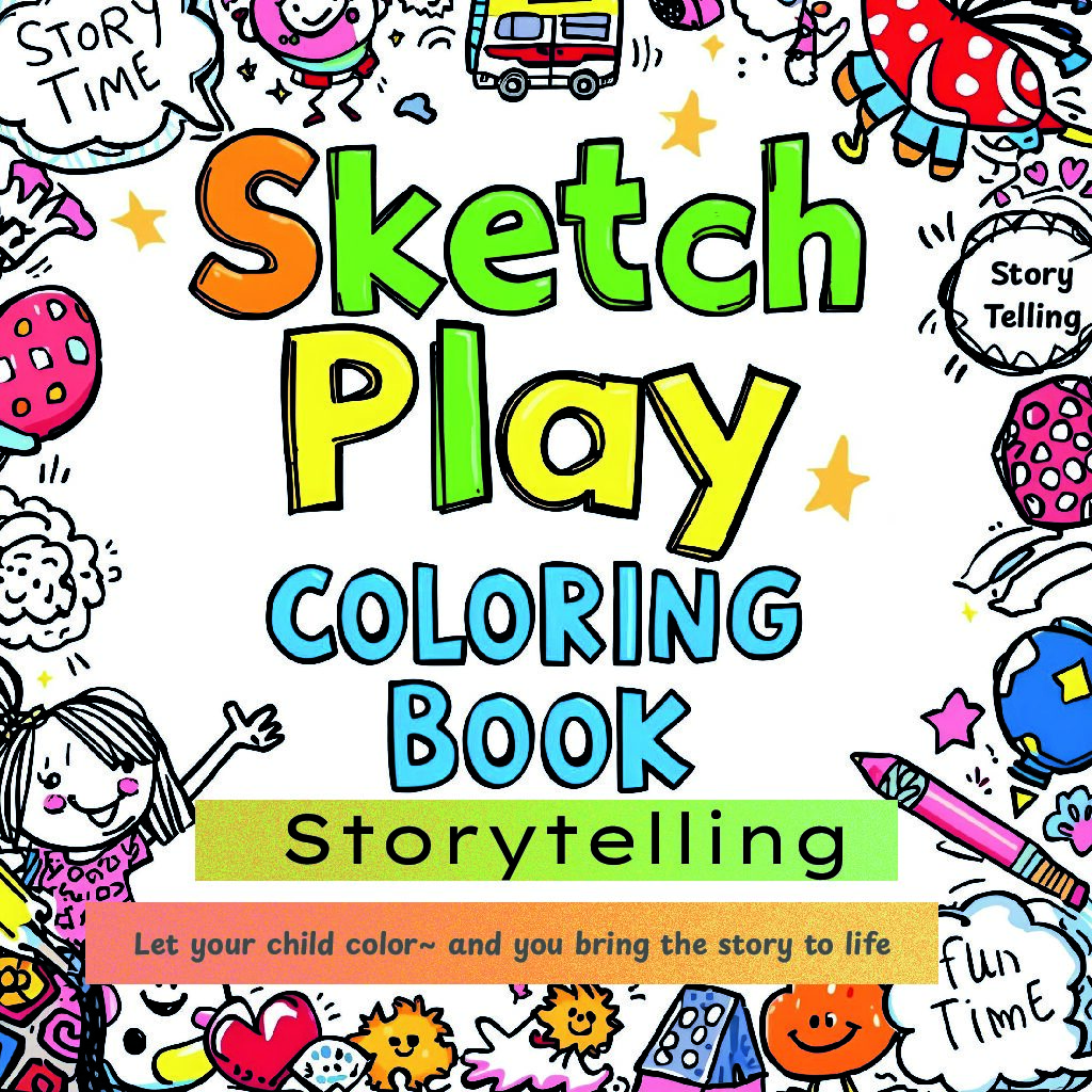Sketchplay Coloring Book Story Telling | 8 x 8In | JoyMakers Studio: Amazon.in: Books