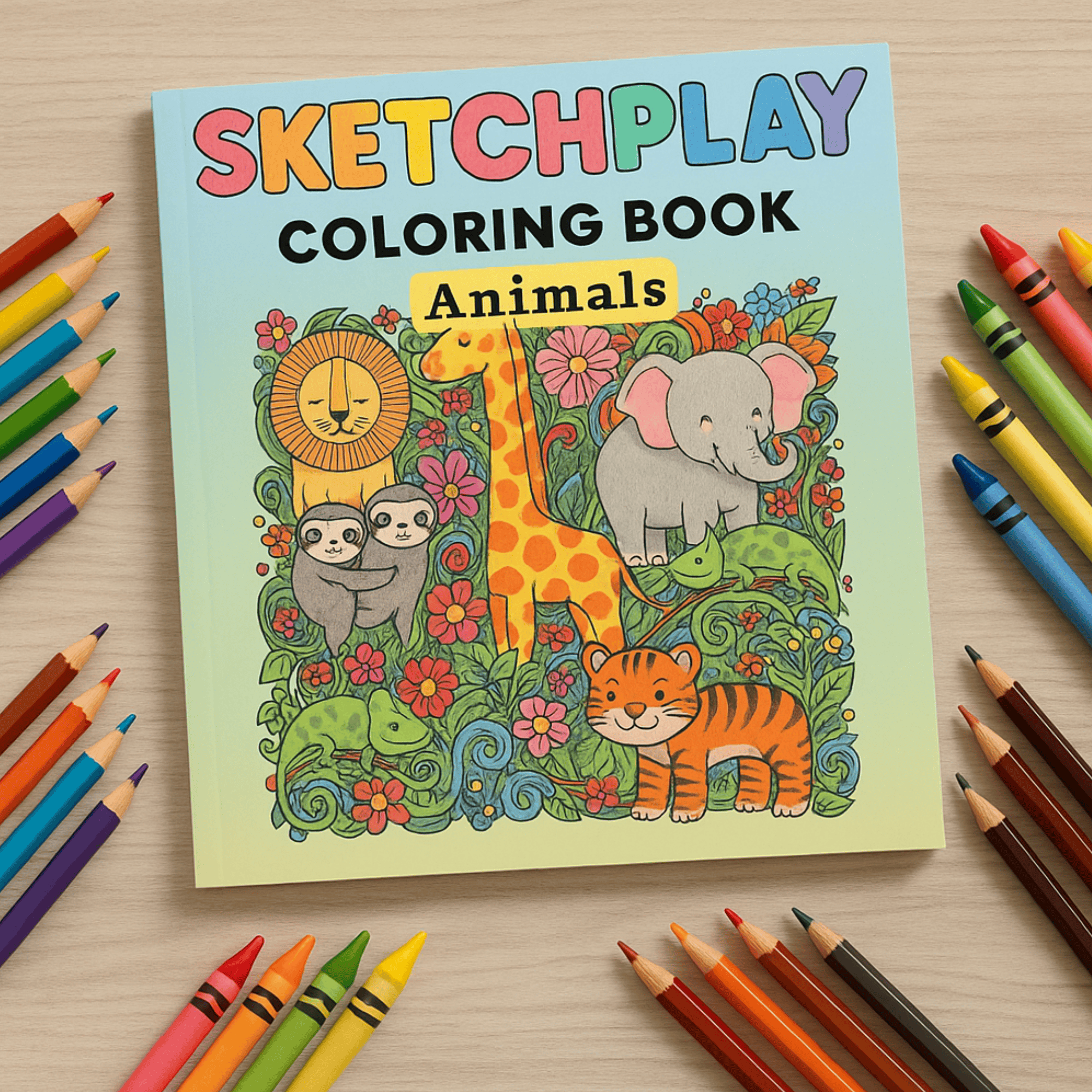 SketchPlay Kids Coloring Book Animal theme (Ages 4–12) – 28 Creative Designs for Fun, Learning & Screen-Free Activity | 8 x 8 in | Perfect for Crayons, Pencils & Markers JoyMakers Studio: Amazon.in: Books
